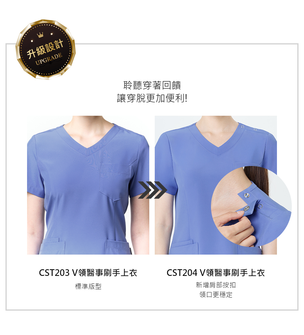 CST204 肩部按扣升級設計