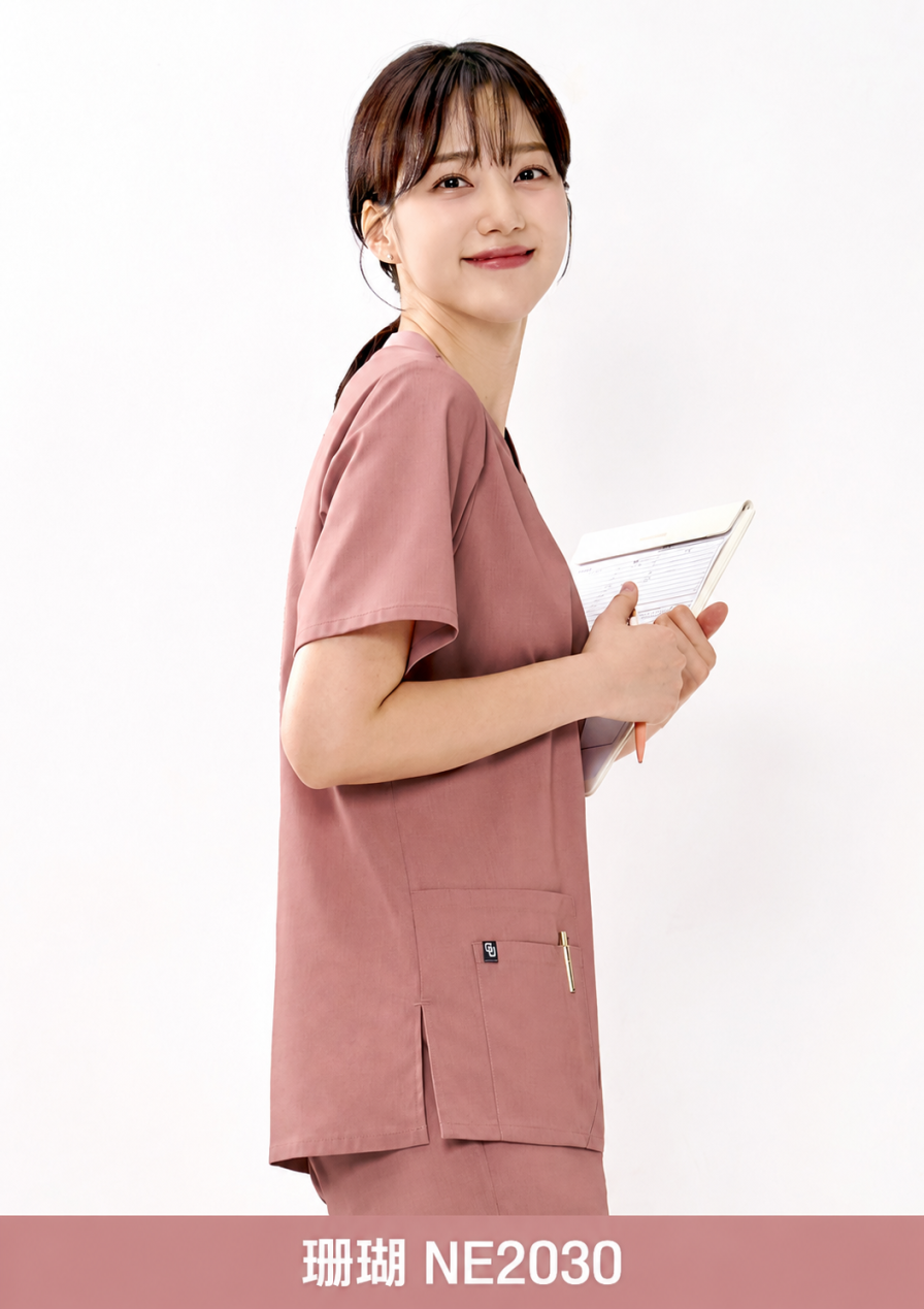 Lead 613｜男女中性款 V領刷手服上衣