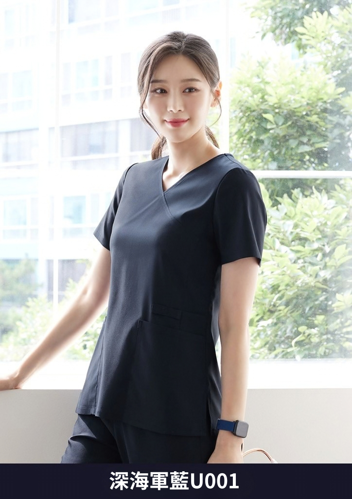 蘿西309｜V領輕薄彈性刷手服套裝
