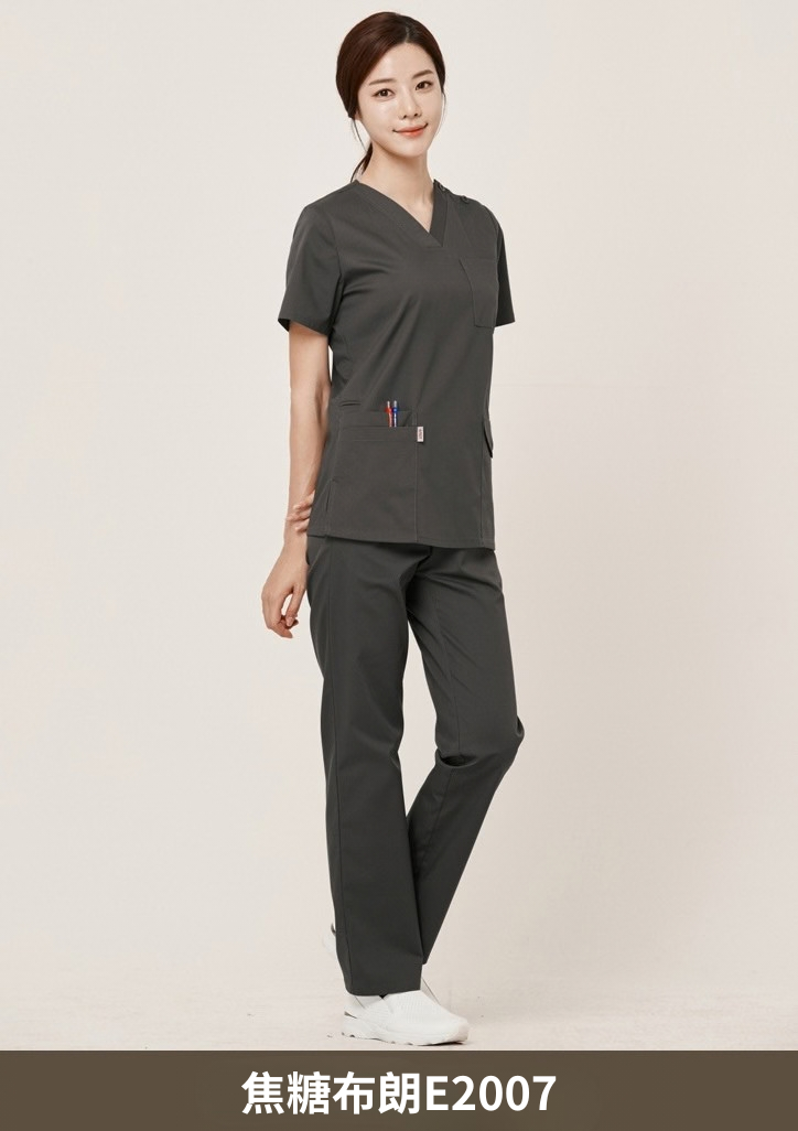 ST-509｜女款 V 領彈性刷手服套裝