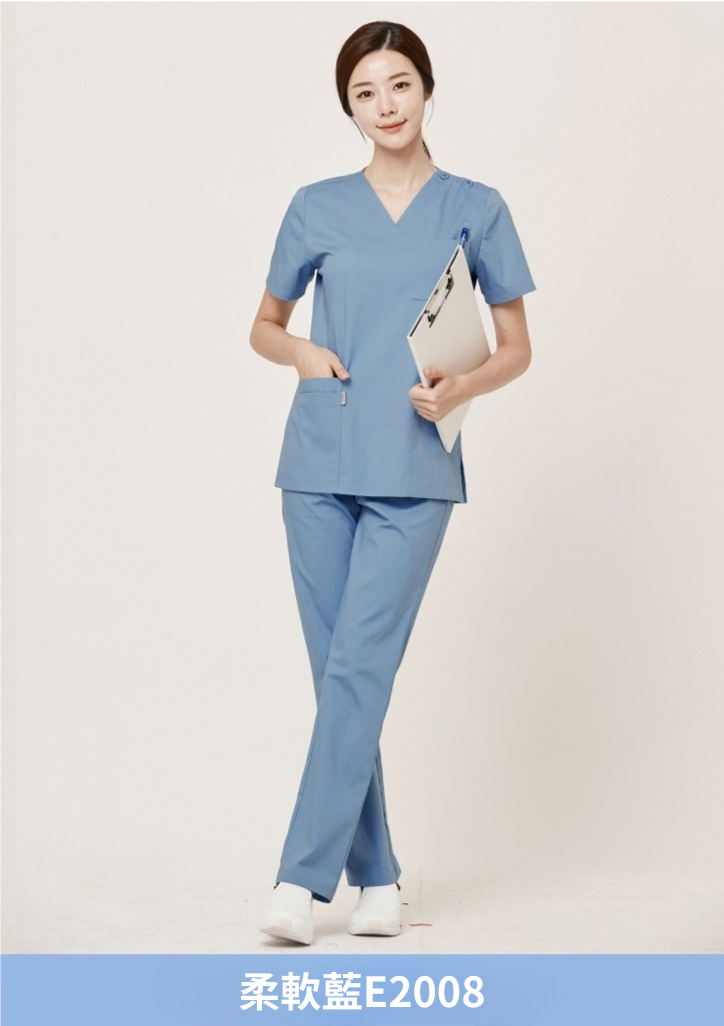 ST-509｜女款 V 領彈性刷手服套裝