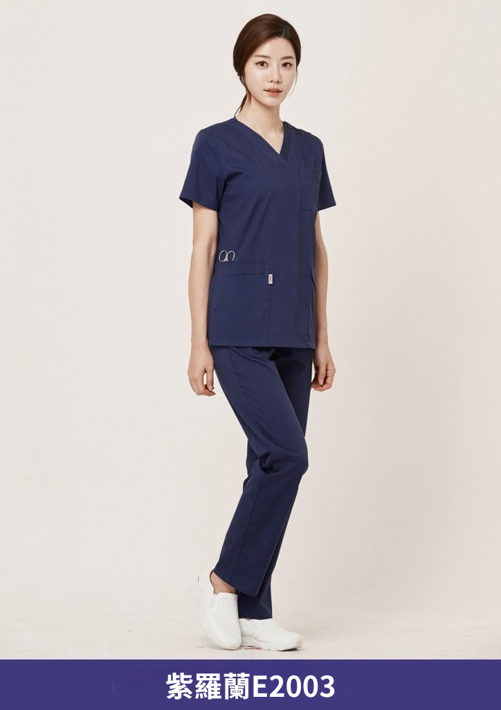 ST-509｜女款 V 領彈性刷手服套裝