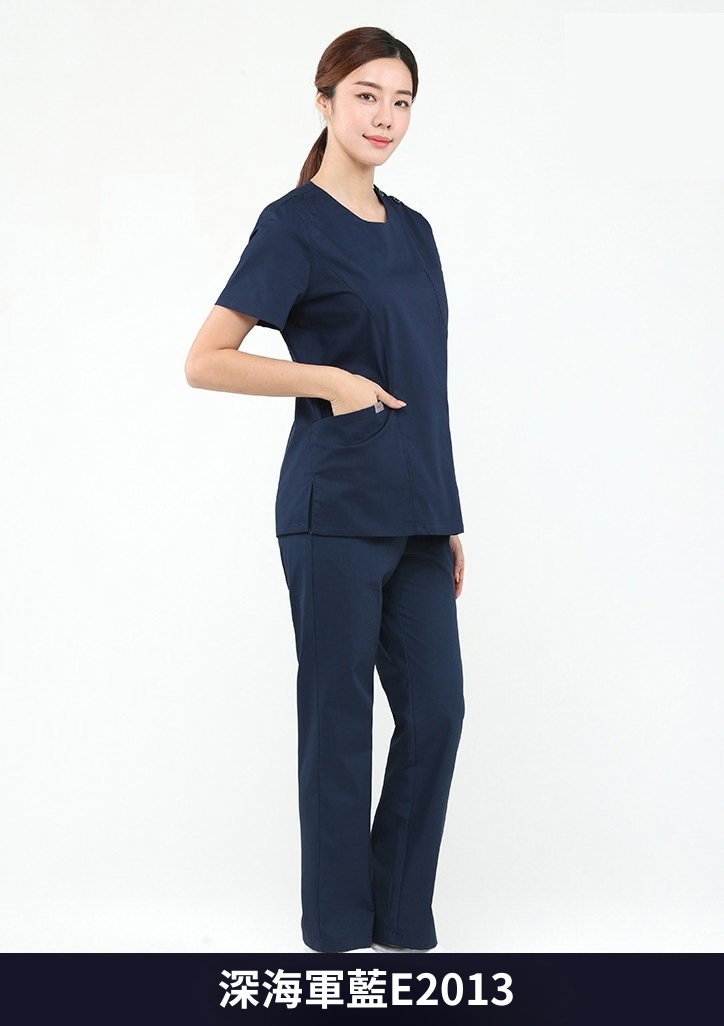ST-515｜圓領彈性刷手服套裝