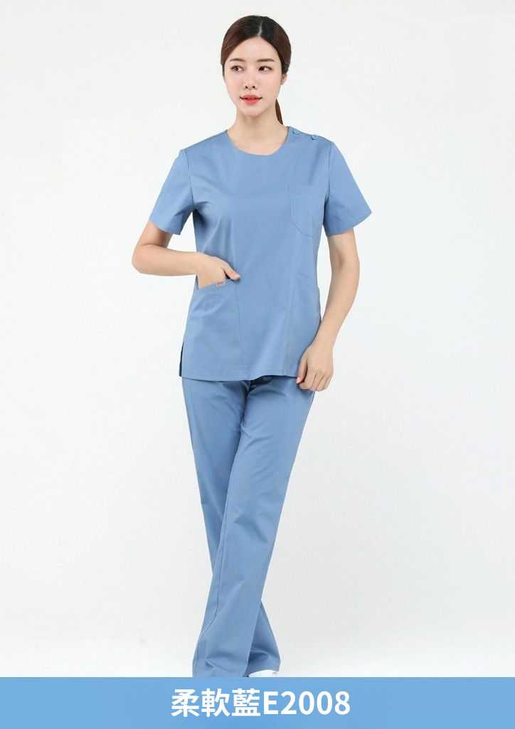 ST-515｜圓領彈性刷手服套裝