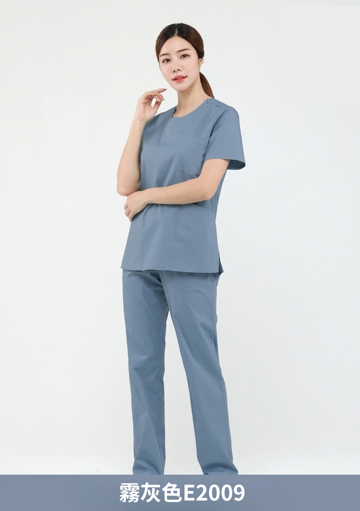ST-515｜圓領彈性刷手服套裝