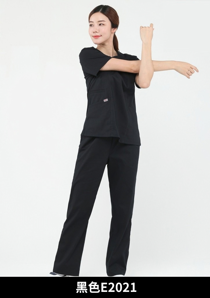 ST-515｜圓領彈性刷手服套裝