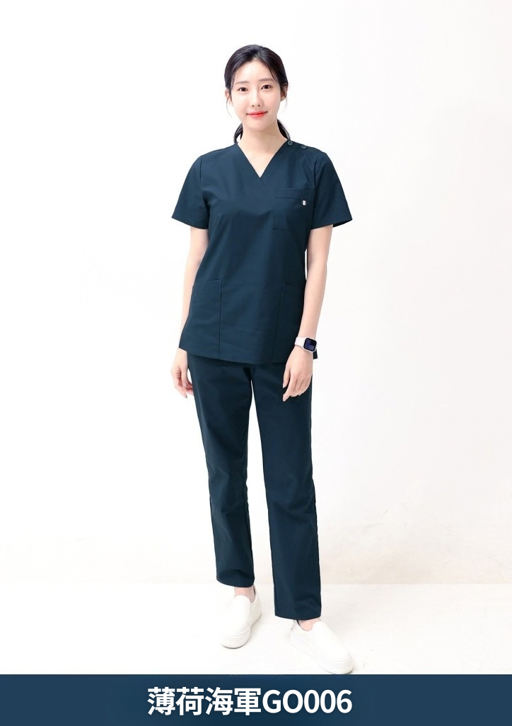 ST-516｜ V 領彈性刷手服套裝