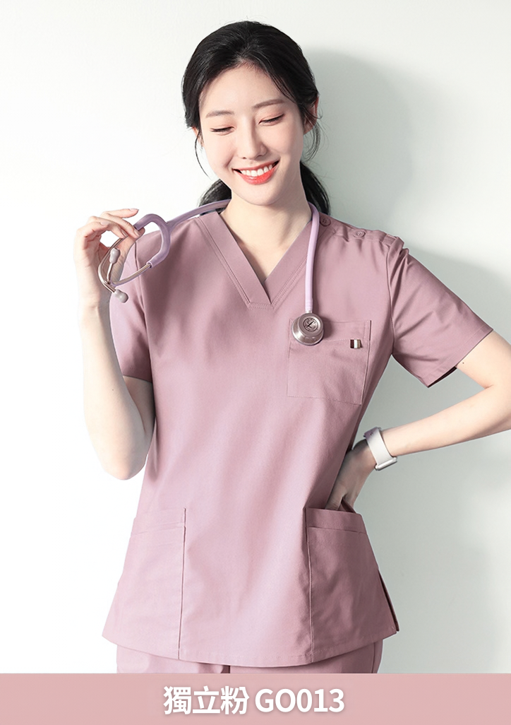 ST-516｜ V 領彈性刷手服套裝