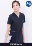 AW安妮01 | V領後拉鍊護理上衣