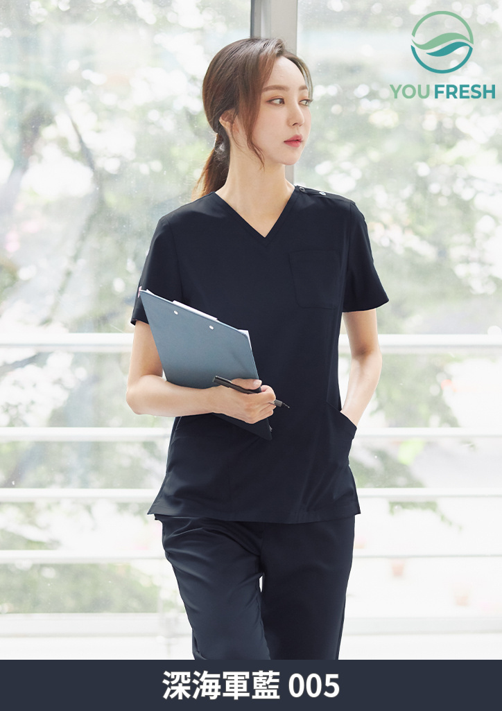 ST-102｜女款 V領刷手服套裝