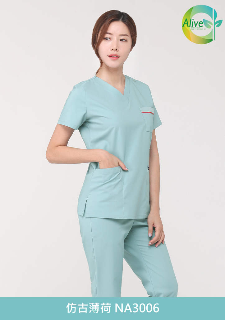 ST-247｜女款 V領刷手服套裝