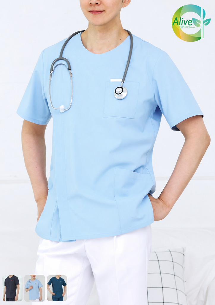 Good.U ST-274 圓領拉鍊醫事刷手服上衣