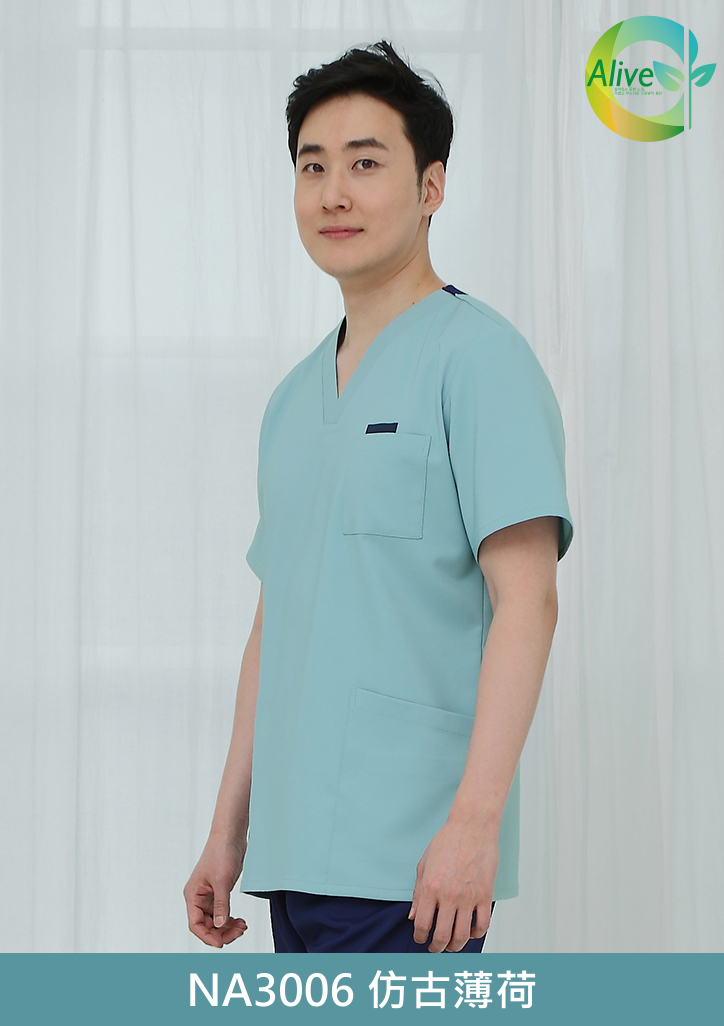 ST-277 | 男款 V領醫事刷手服上衣